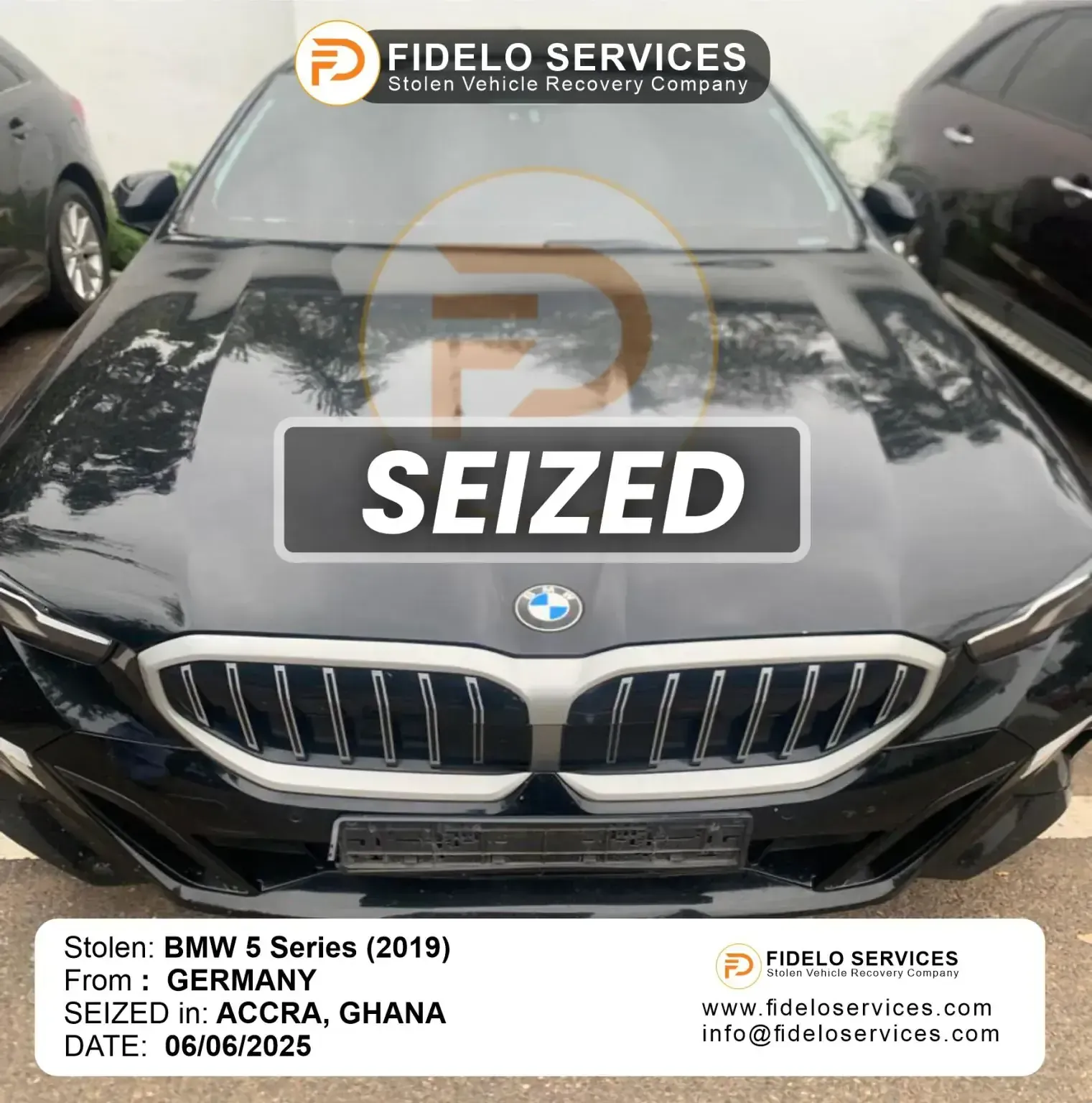2019 BMW 5 Series Seized 